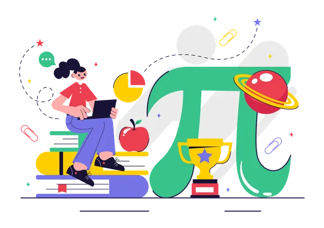 Pi Approximation Day  Illustration