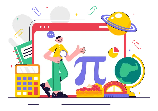 Pi Approximation Day  Illustration