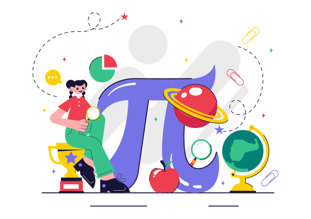 Pi Approximation Day  Illustration