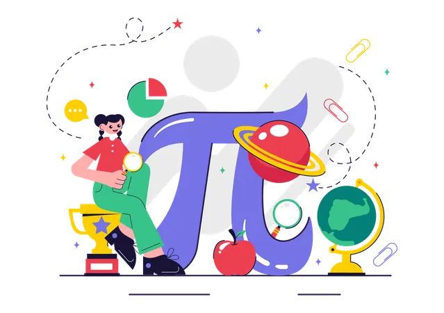 Pi Approximation Day  Illustration