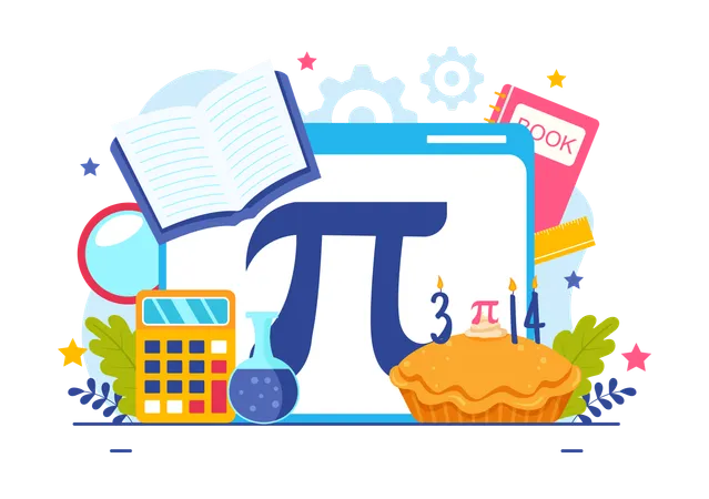 Pi Day Commemoration  Illustration