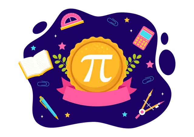 Pi Day Excitement  Illustration