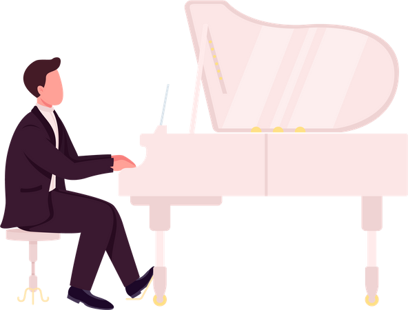 Piano player Illustration