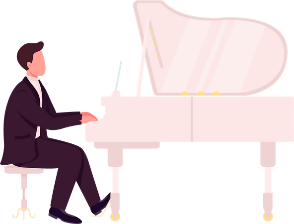 Piano player  Illustration