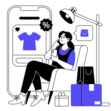 Pick a product in ecommerce  Illustration