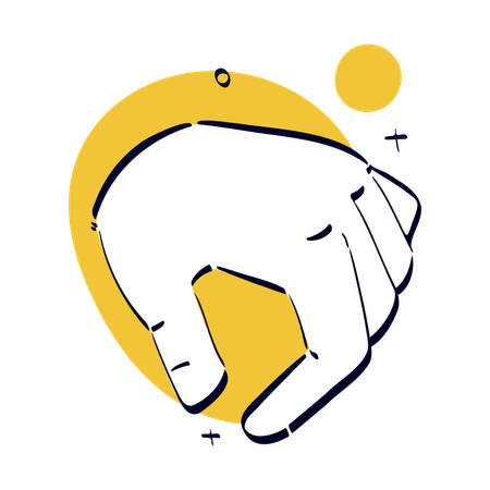 Pick Hand Gesture  イラスト