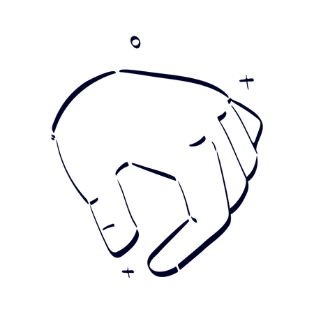 Pick Hand Gesture  イラスト