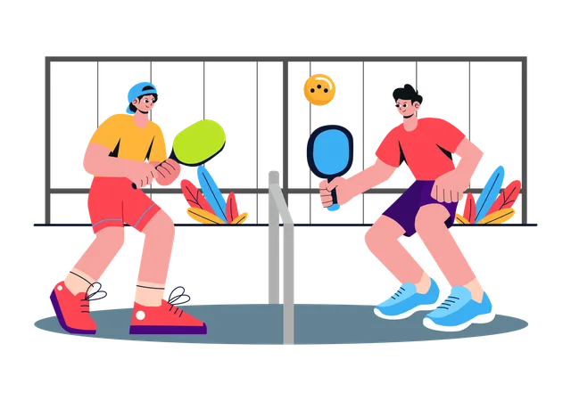 Jeu de Pickleball  Illustration