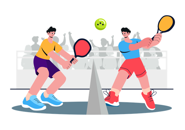 Jogo de Pickleball Esporte  Ilustração