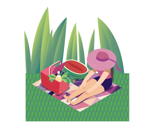 Picknicktag  Illustration