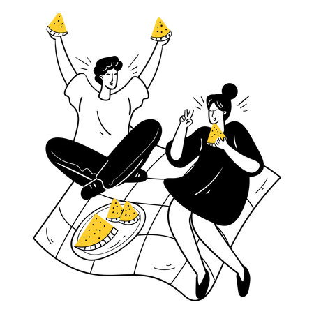 Picnic and Snack Time  Illustration