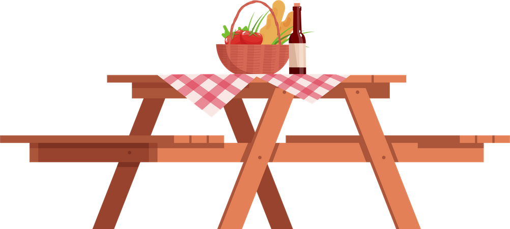 Picnic table  Illustration