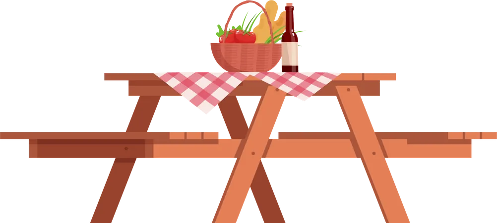 Picnic table  Illustration