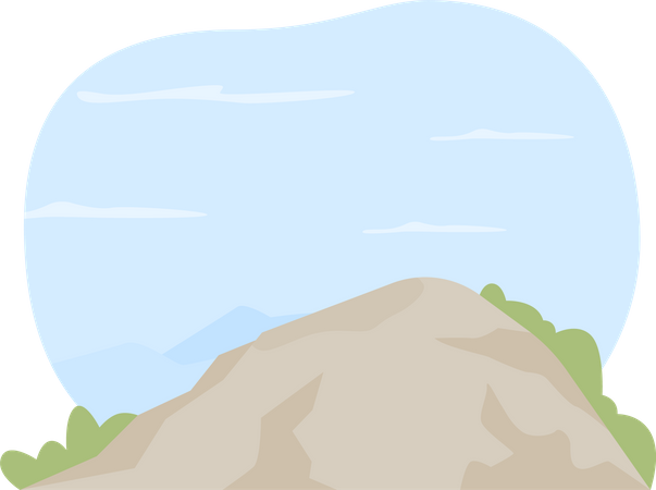 Pico de la montaña  Ilustración