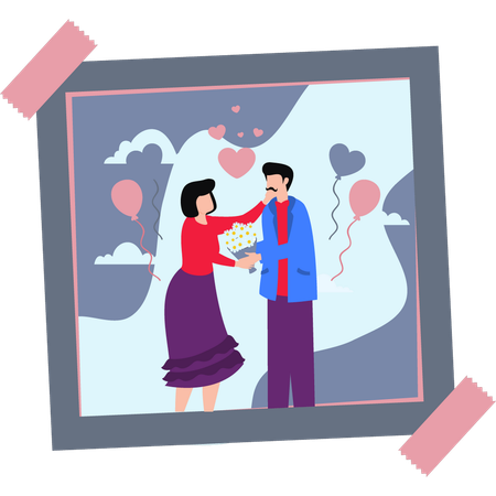 Picture Of Couple  Illustration