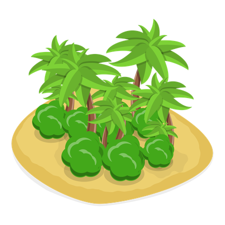 Picture of island  Illustration