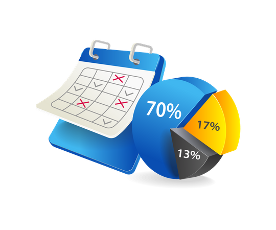 Pie chart analysis  Illustration