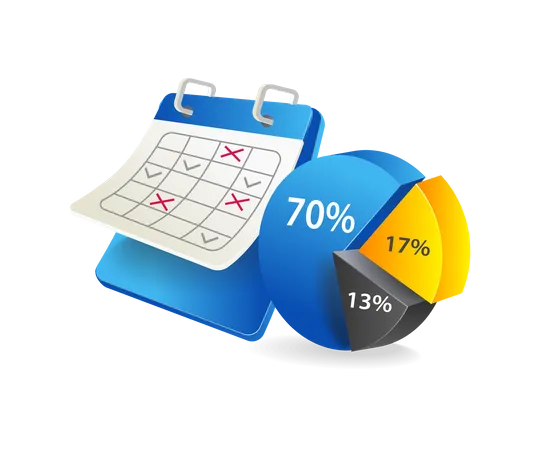 Pie chart analysis  Illustration