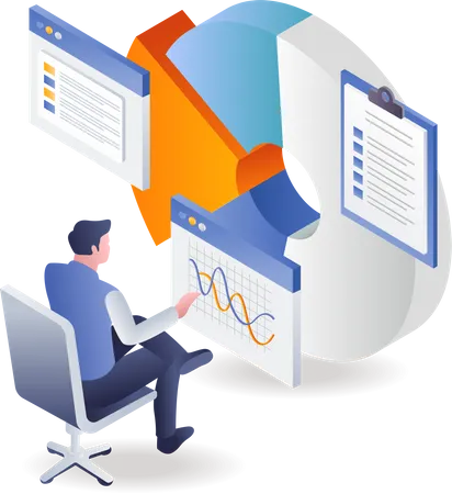 Pie chart data analysis  Illustration