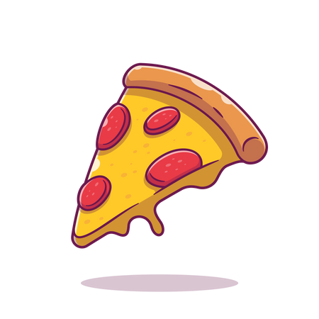 Trozo de pizza  Ilustración