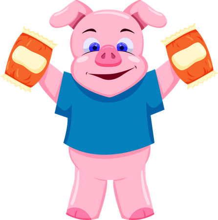 Pig Character  Illustration
