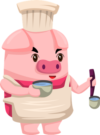 Pig Chef  Illustration