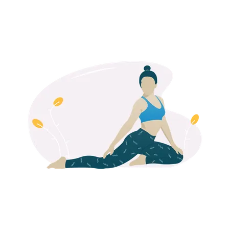 Pigeon pose  Illustration