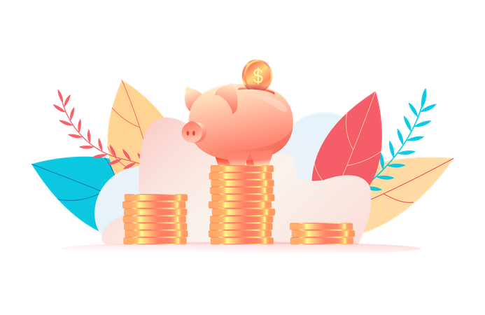 Piggie bank  Illustration