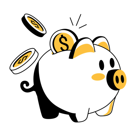 Piggy Bank  Illustration