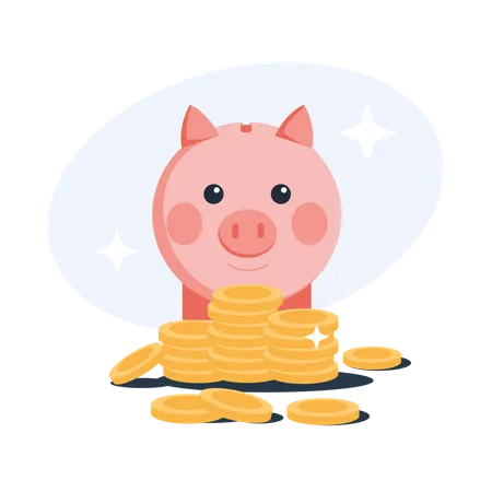 Piggy Bank  Illustration