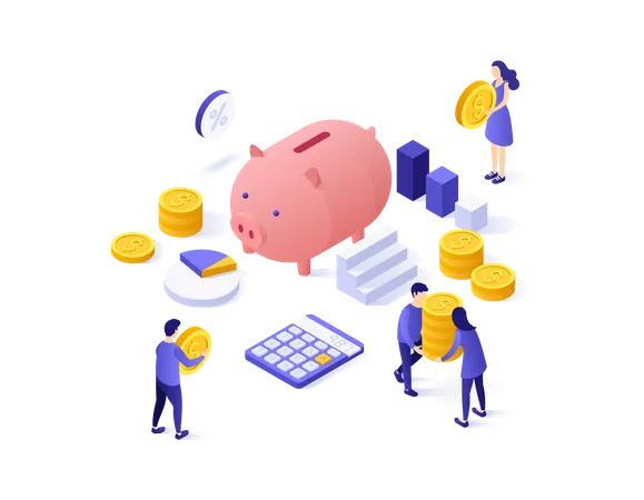 Piggy Bank  Illustration