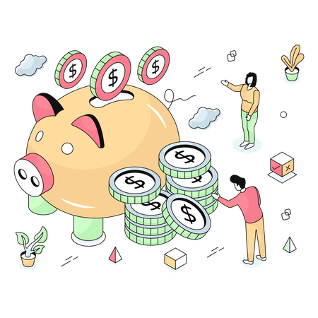 Piggy Bank  Illustration