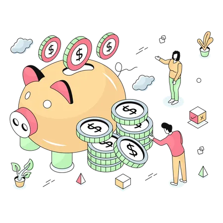 Piggy Bank  Illustration