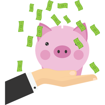 Piggy Money saving  Illustration