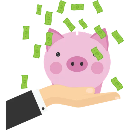 Piggy Money saving  Illustration