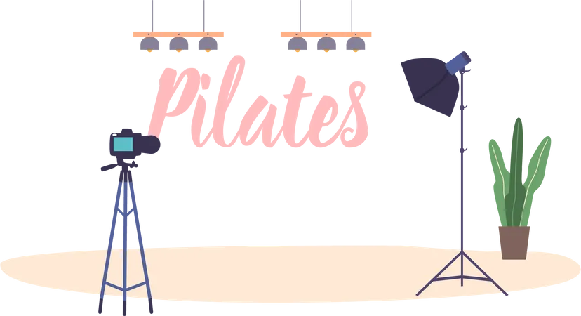 Pilates Studio With Camera  Illustration