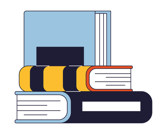 Pile of books  Illustration