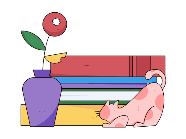 Pilha de livros  Ilustração