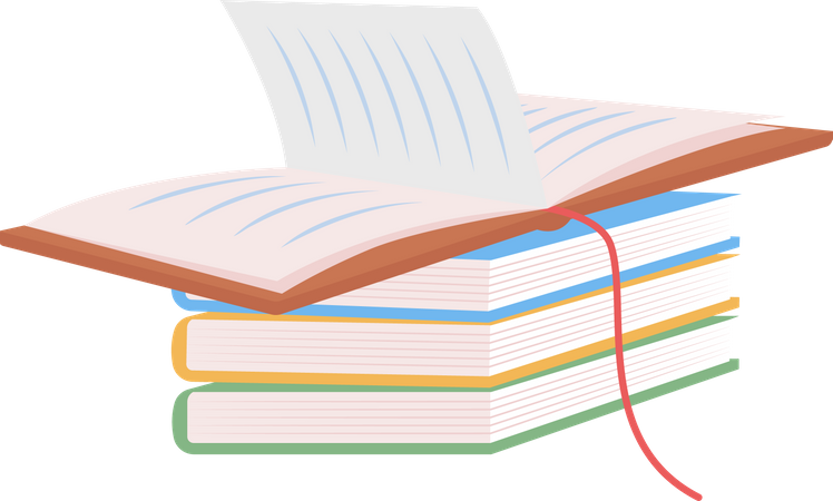 Pilha de livros  Ilustração