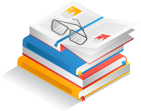 Pilha de livros  Ilustração