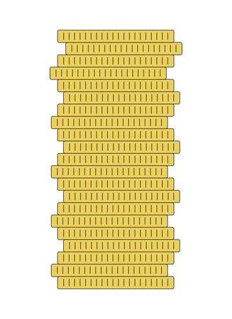 Pilha de moedas de ouro  Ilustração