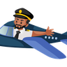 pilot flying airplane illustration