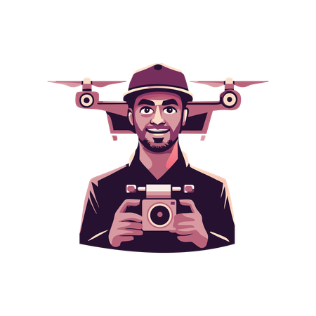 Piloto de drones  Ilustración