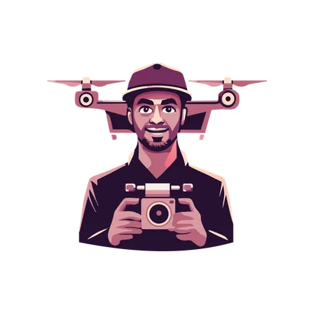 Piloto de drones  Ilustración