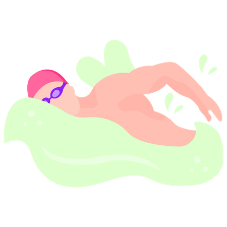 Piloto de natação  Ilustração