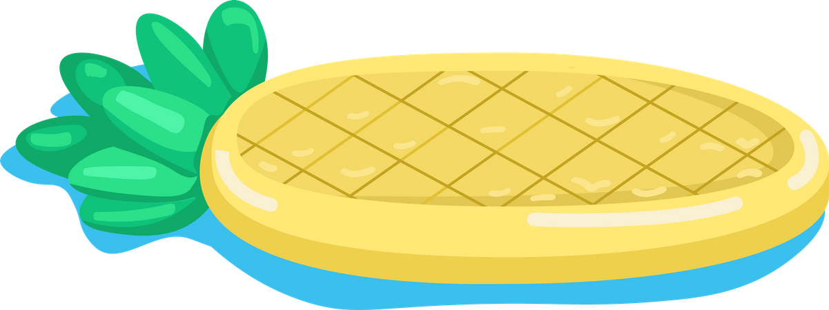 Pineapple shaped air mattress Illustration