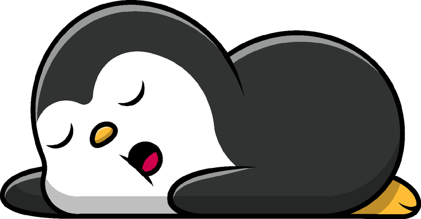 Pingouin qui dort  Illustration