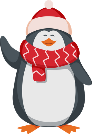 Pinguim de natal  Ilustração