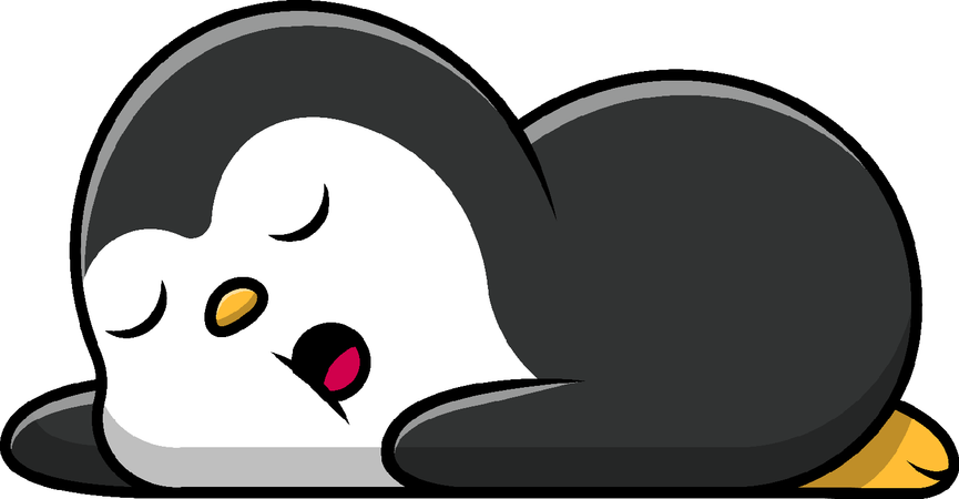 Pinguim dormindo  Ilustração