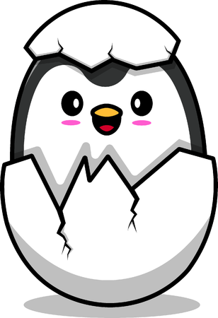 Pinguim no ovo  Ilustração